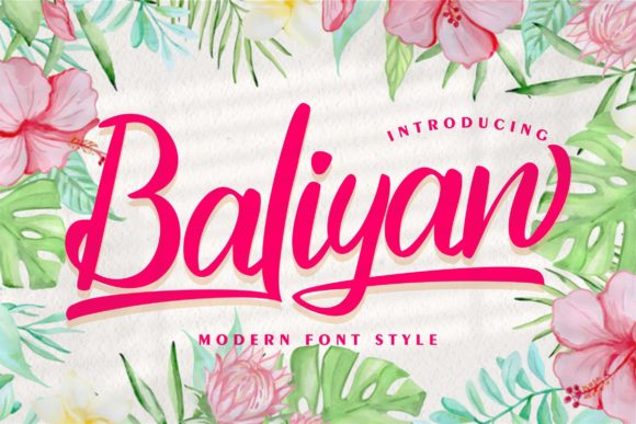 Baliyan: A Handwritten Font for Editorial Elegance