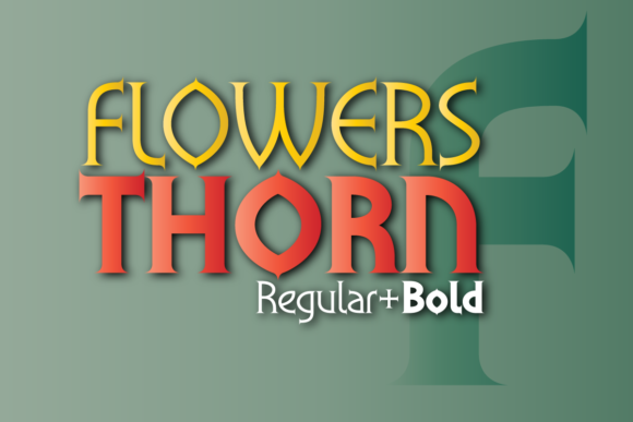 Flowers Thorn Font for Editorial Design